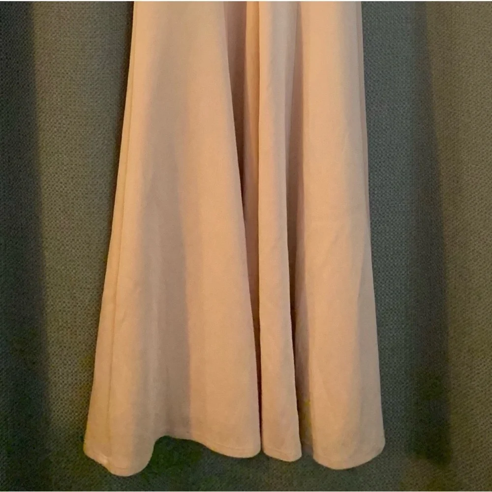 Aqua Dress Pastel Pink Formal Gown with Rhinestone Waist - Picture 4 of 6